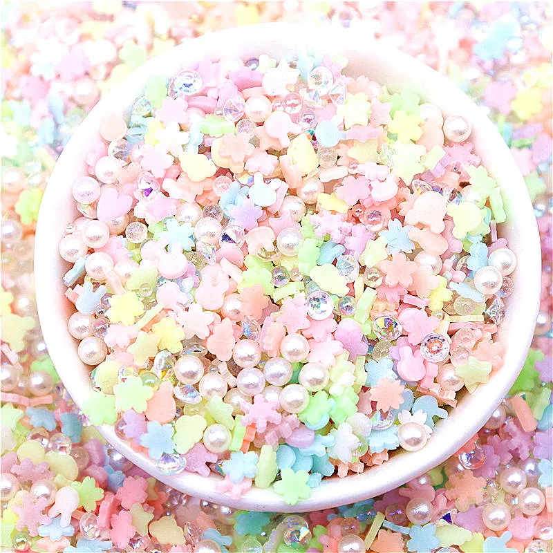 5mm Luminous Polymer Clay Sprinkles Beads Diamonds Clay Slices MIX Sprinkles Soft Pottery for DIY Crafts Filling Accessories