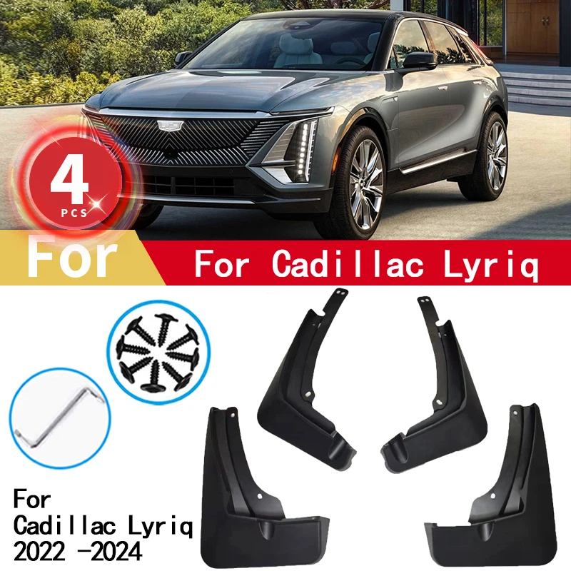 

Брызговики для Cadillac Lyriq 2022 2023, брызговики, передние и задние колеса, брызгозащищенные щитки, автозапчасти, аксессуары