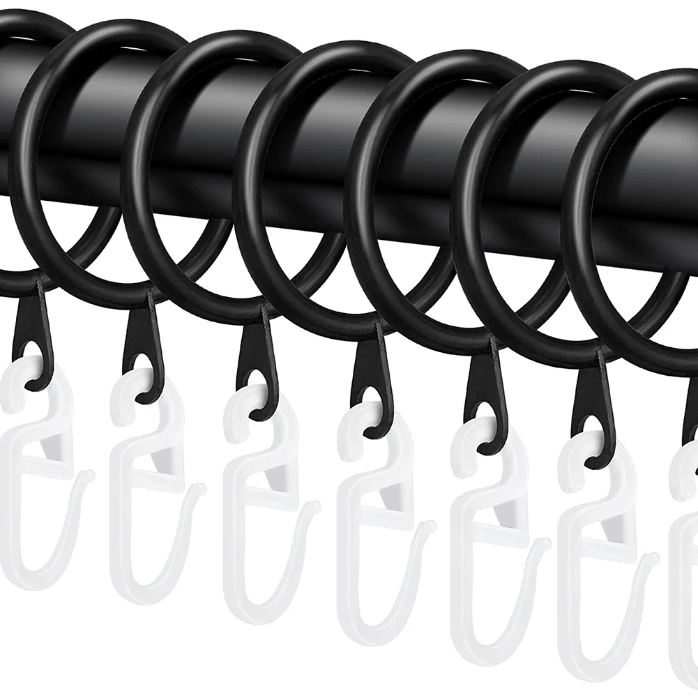 Metal Curtain Rings 10pcs Easy To Install For Curtains Rods Pole Voile Hanging Hooks Heavy Duty Replacement 10 Set