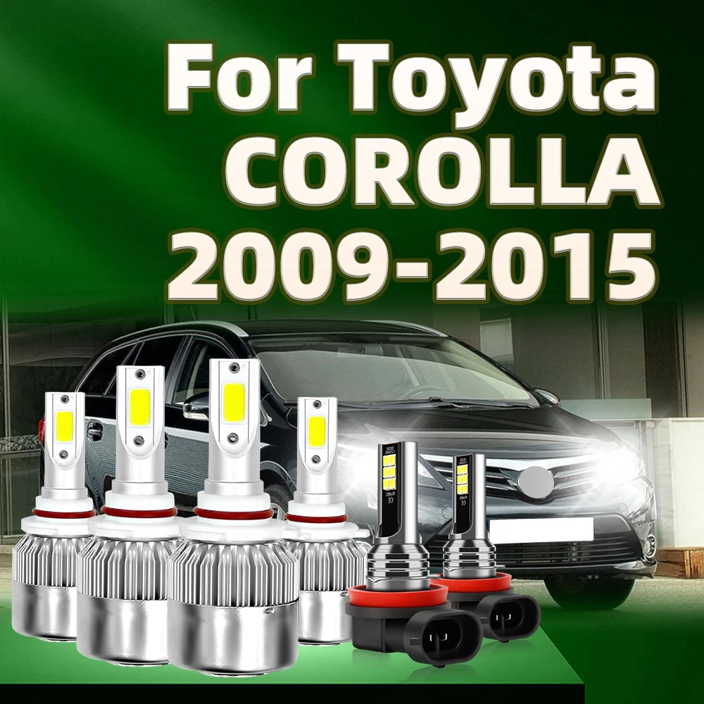 

6Pcs Car Led Lights Auto Headlamp Headlight 26000LM 6000K For Toyota COROLLA 2009 2010 2011 2012 2013 2014 2015