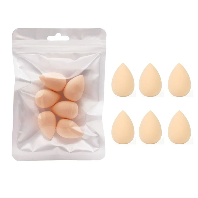 Mini Make-up Spons Poederdons Schoonheidsspons voor Make-up Concealer Vloeibare Foundation Gezicht Cosmetische Bladerdeeg Make-up Spons Tool 6PCS