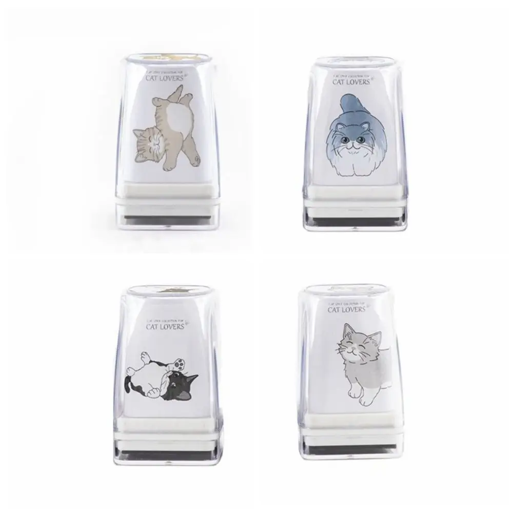 Animal Pattern Cat Decoration Stamp DIY Craft Junk Journal Pet Cat Stamp Kawaii Stationery Cat Figure Seal