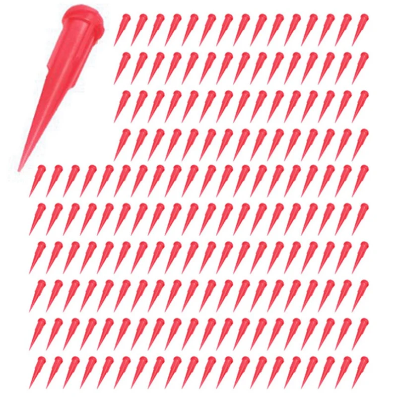 Hot Plastic Tapered Pinhead Glue Dispenser Needle, 25 Gauge, 0.26Mm Opening Size, Red (Pack Of 2000)