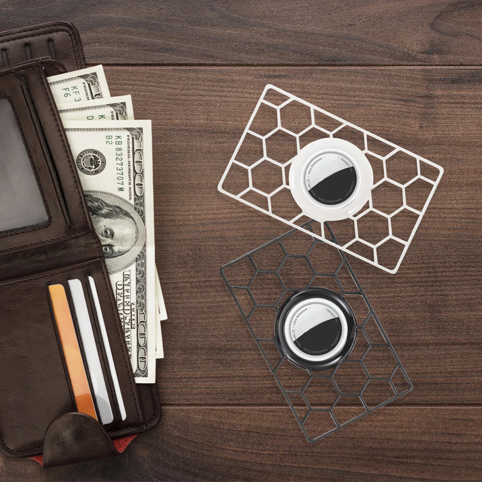 

2pcs Protective Case Credit Card Size Thin Wallet Holder Durable Plastic Anti Collision Backpack Handbag Tracer Accessories