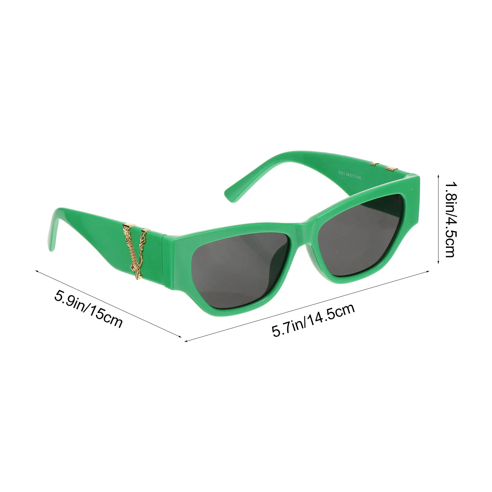 

Retro Cat Eye Sunglasses Letter Fashion Spectacles Party Glasses Practical Summer Outing Photo Accessories High Quality