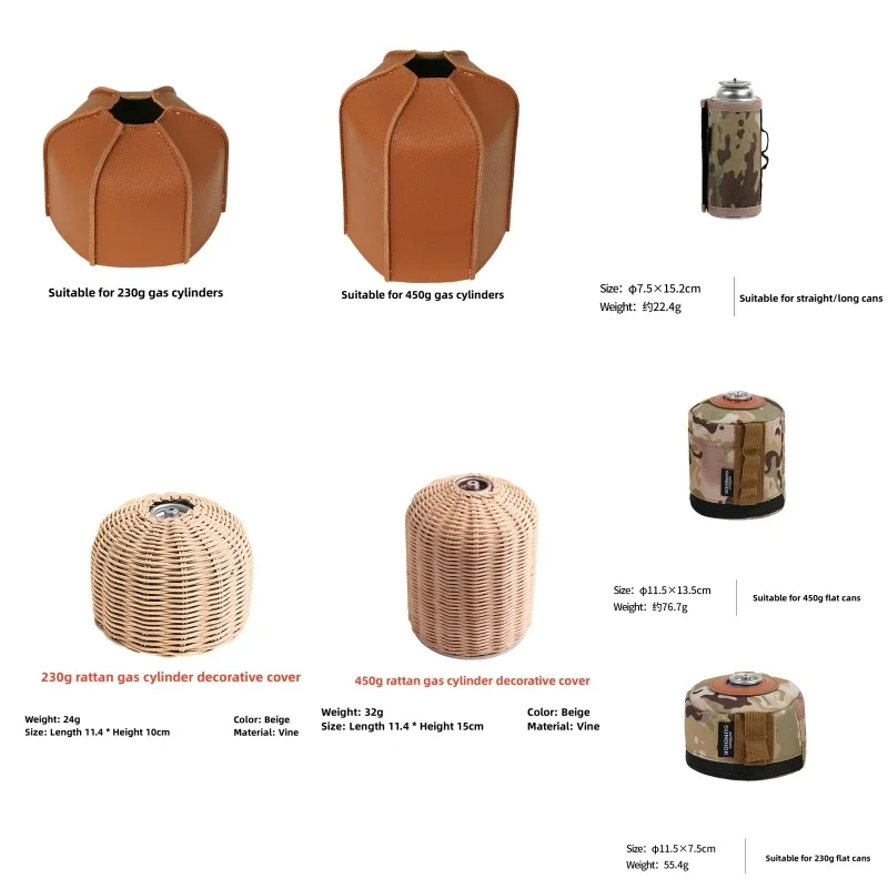 Camping Gas Can Protective Cover Gas Tank Case Air Bottle Wrap Sleeve Tissue Box Gas Canister Protector Cylinder Case