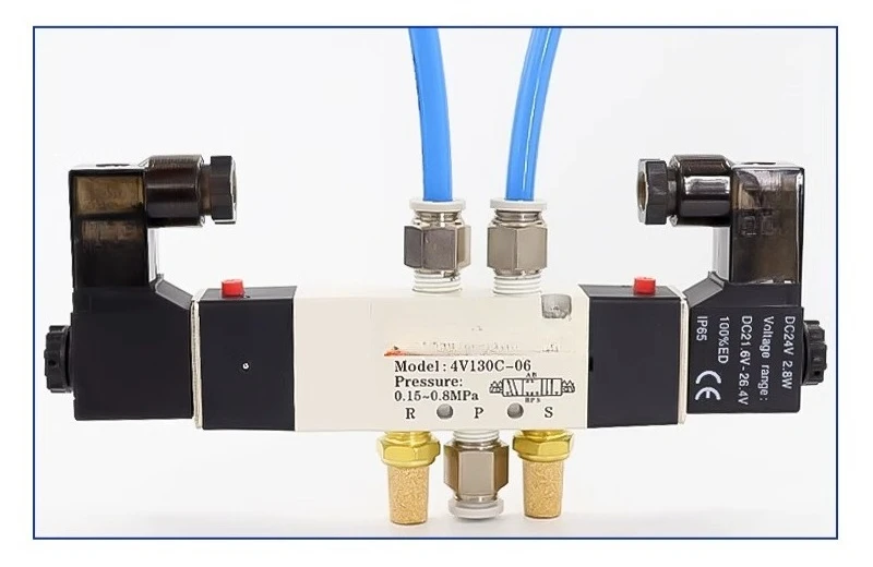 

Аксессуар Трехпозиционный пятиходовой реверсивный электромагнитный клапан 220 В 4V130C-06 4V130E-06 24 В