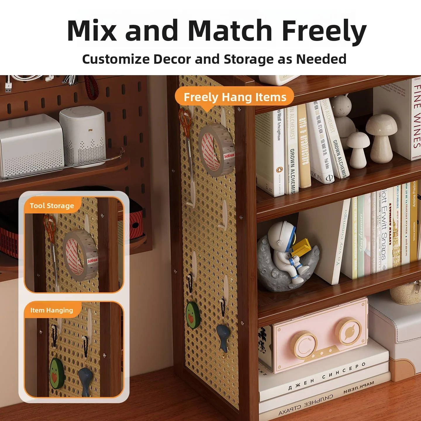 Simple Office Desk Bookshelf Organizer Rack Small Cabinet Storage Shelf for Drawing Books Easy-to-Use Desktop Storage Solution