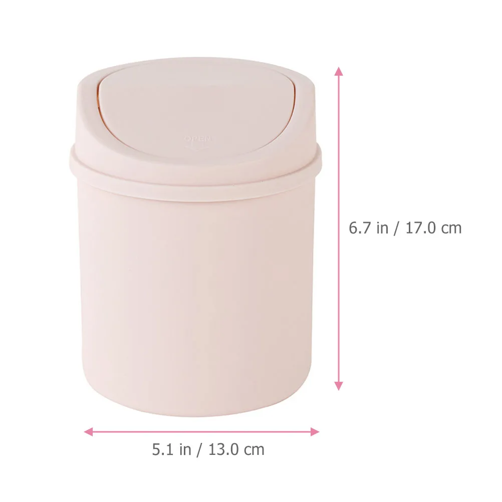 

2pcs Makeup Brush Holder Organizer Storage Cup Lid Desktop Trash Can Pen Pencil Holder Small Organizer For