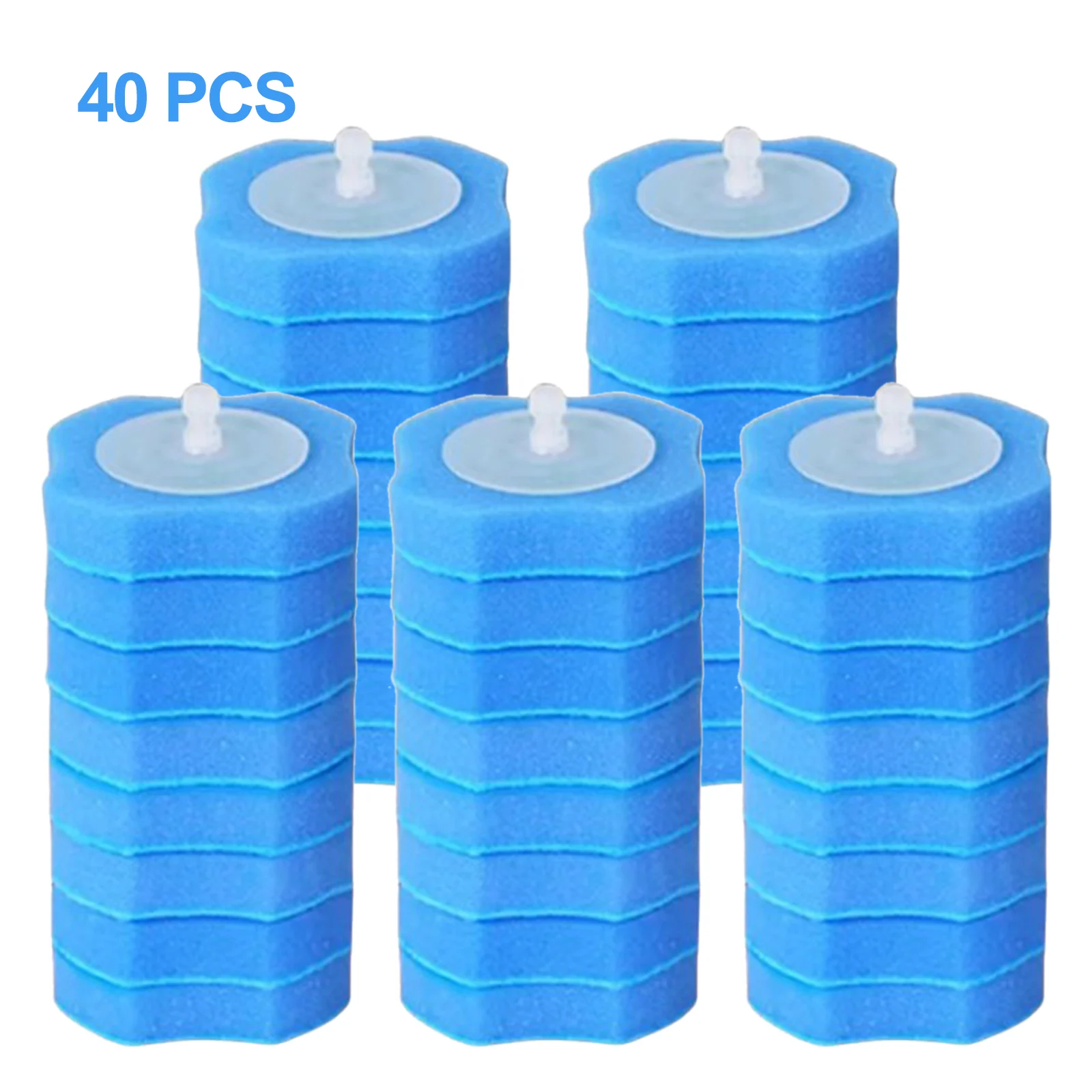 40Pcs, Disposable Toilet Brush Replacement Heads, Bathroom Toilet Brush Replacement Sponge Head, Toilet Bathroom Accessories