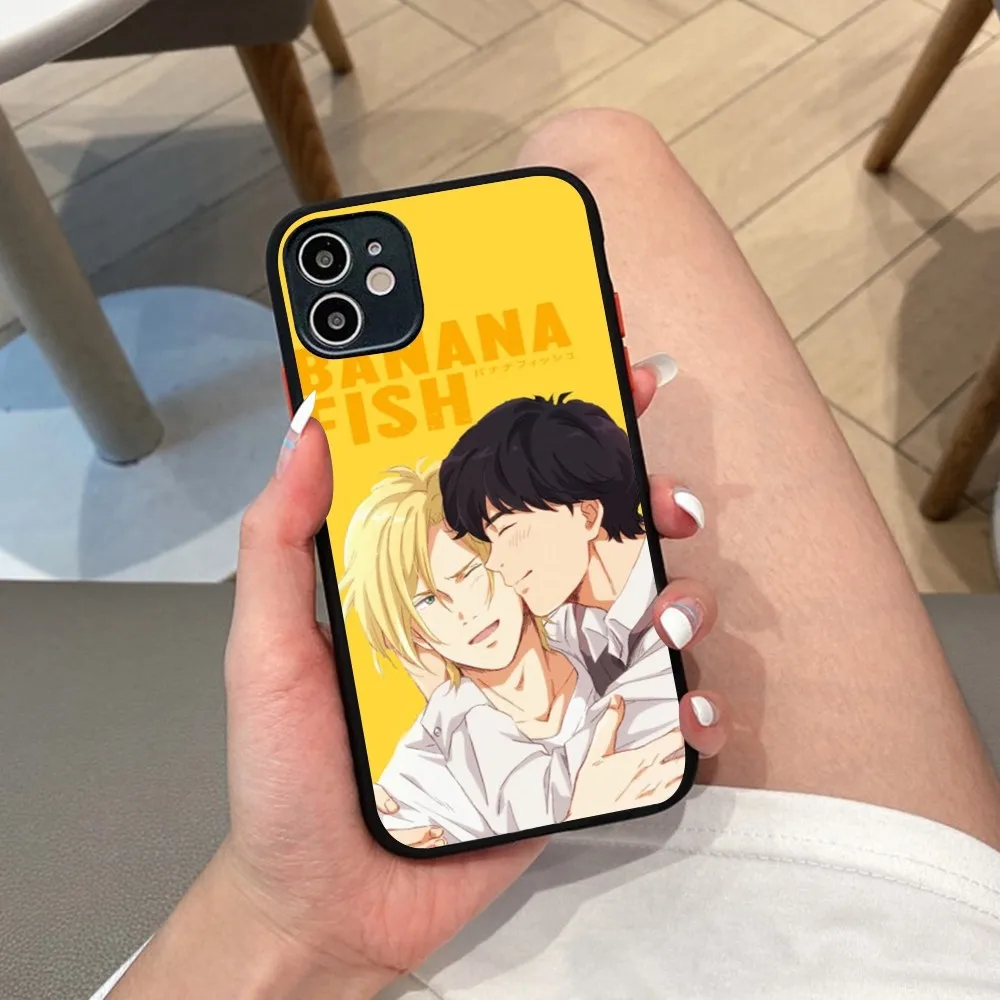 Anime BANANA FISH Phone Case For iPhone 14 X XR XS 7 8 Plus 11 12 13 pro MAX 13mini Matte Shockproof Case