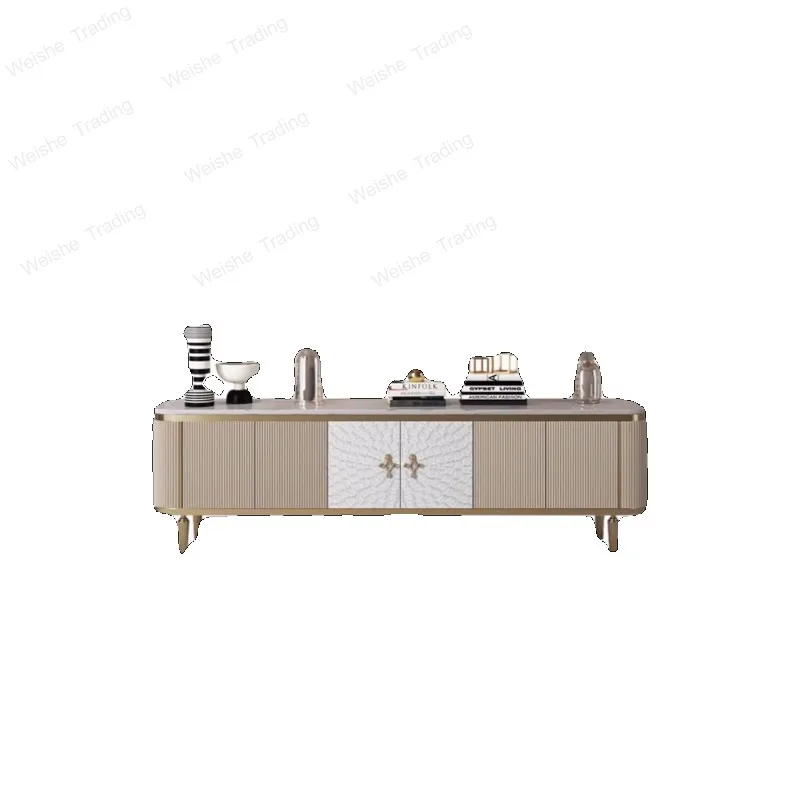 Light luxury shell TV cabinet, living room small apartment coffee table floor cabinet, modern simple storage dining side cabinet
