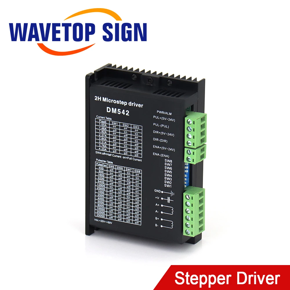 WaveTopSign Digital Stepper Driver DM422D DM542 DM556 Microstep Driver 2Phase 20-50VDC For Co2 Laser Cutting Machine