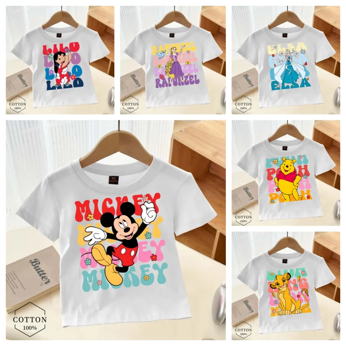 

Summer Minnie Children Cotton T-shirt Kawaii Anime Disney Mickey Mouse T Shirt Cartoons Casual Vintage Clothes Kid Girl Boy Top