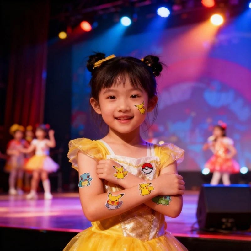 وشم مؤقت كرتوني بيكاتشو بوكيمون - ملصقات نقل المياه على شكل وحش الجيب، ملصقات ملصقات للأطفال، ملصقات بوكيمون