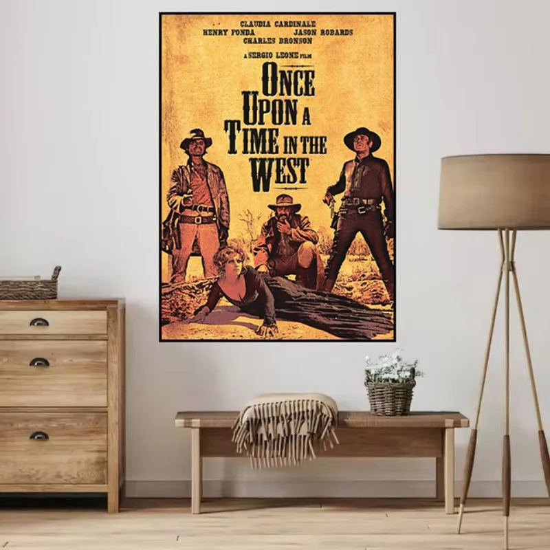 Vintage Once Upon A Time In The West Movie Poster Wall Art Prints Canvas Painting Wall Kids Bedroom Living Room Home Decor