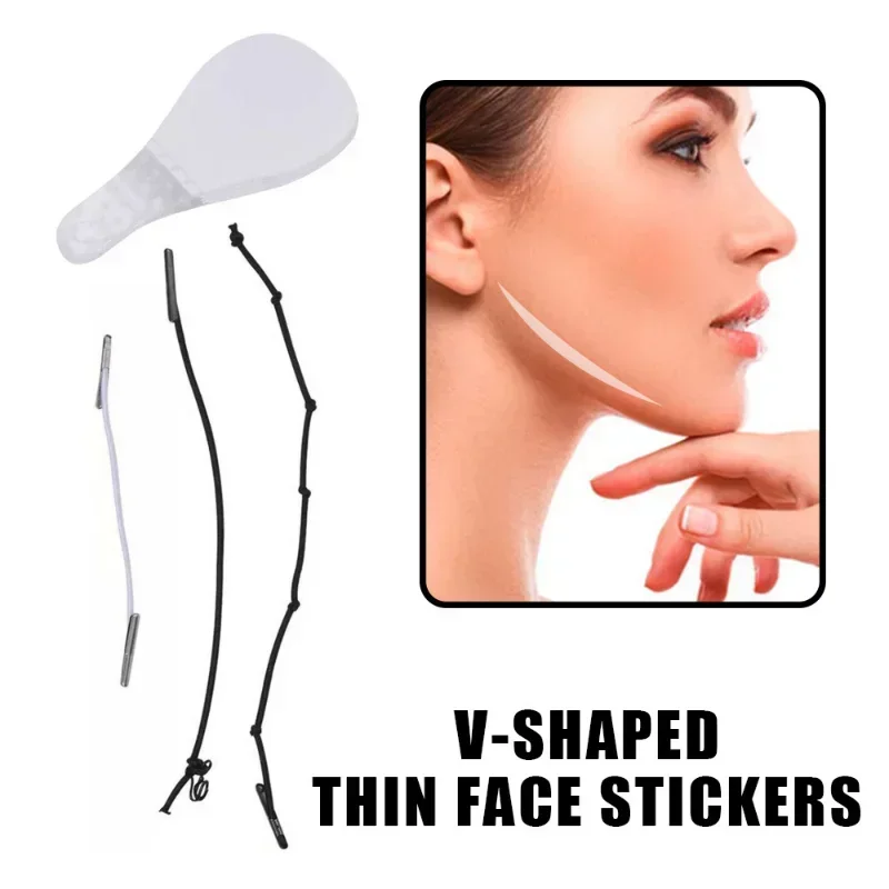 บางแต่งหน้า Facelifting Patch กาว,40 ชิ้น Instant ที่มองไม่เห็น Face คอ Double Chin Lift V รูปร่างเทปเติม