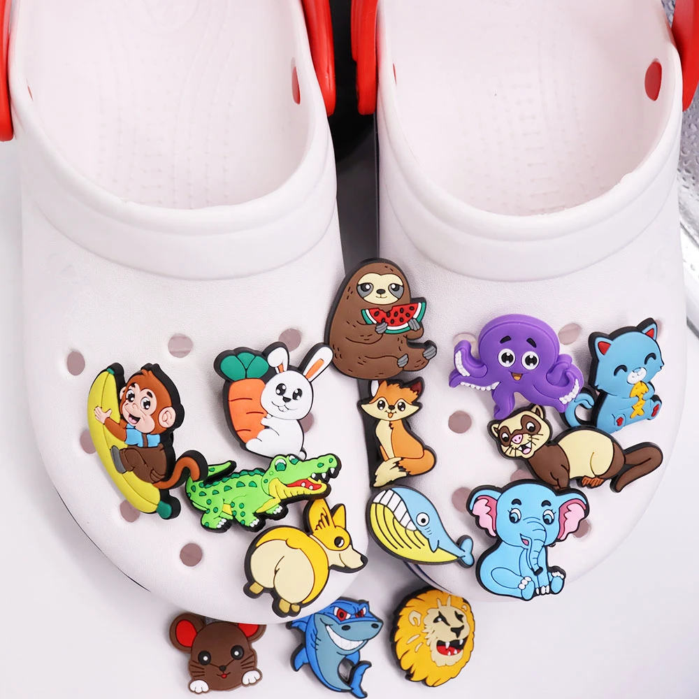 

14 шт., украшения для обуви и сандалий, из ПВХ