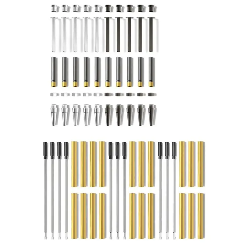 CMHI-Rollerball Pen Kits For Woodturning 10Pack Premium Titanium-Slimline Turning Supplies Twist Set Lathe Turning Accessories