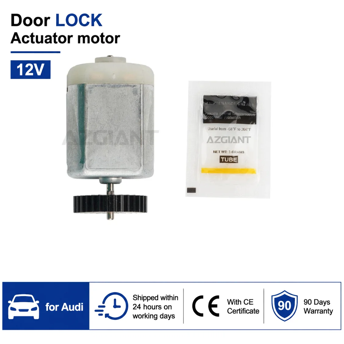 New Mini Motor 12V for 2002-2010 Audi A8 4E D3 MK2 Door Lock Actuator Center Control 10000-20000 RMP