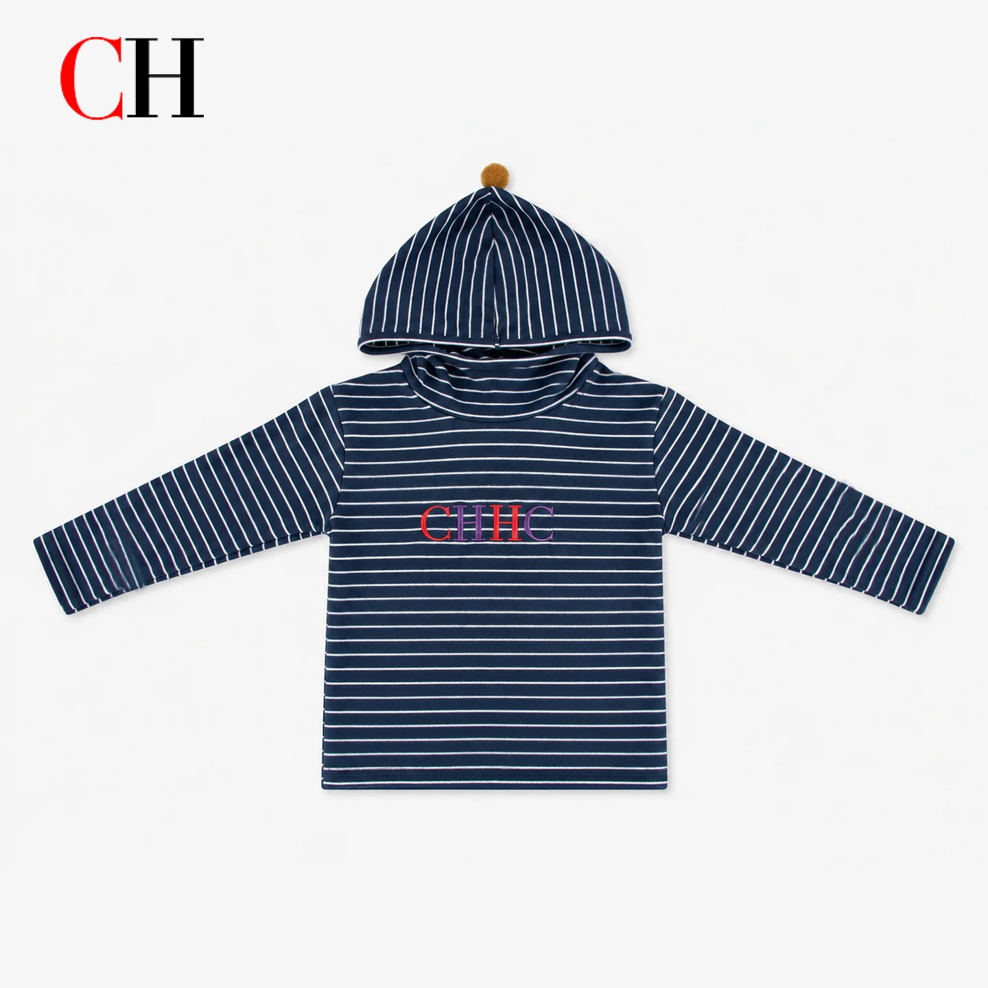 CH   Girls Striped Hoodie Long Sleeve Pullover Casual Hooded Sweatshirt Kids Spring Autumn Everyday Top
