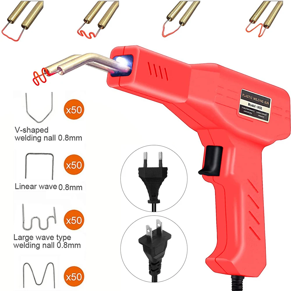 Pistola soldadora de plástico, grapadora caliente, soldador para grapas de plástico, máquina de reparación de PVC, herramientas de reparación de