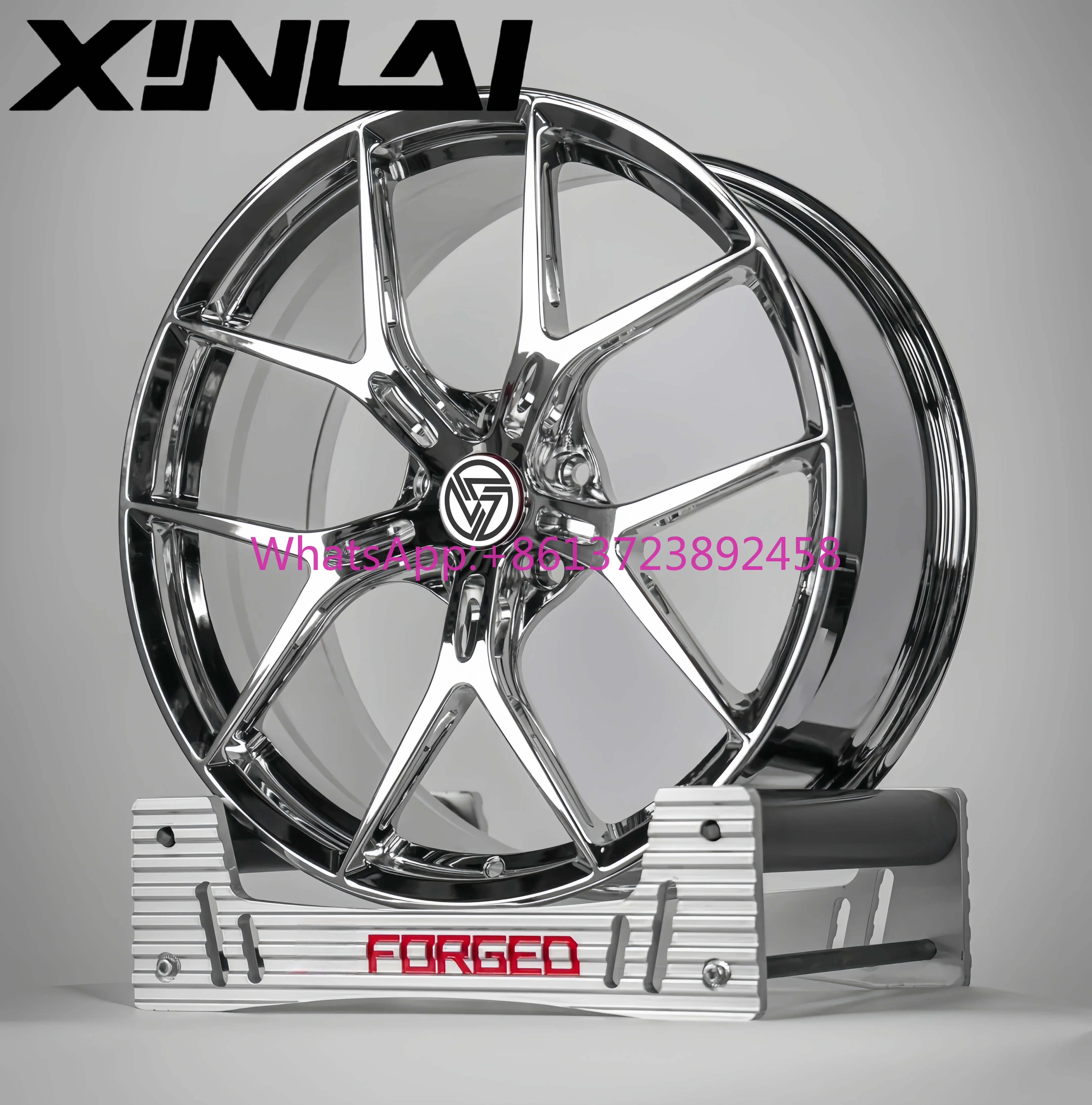

XL Custom Deep Concave Design Chrome Plating 5x112/114.3/120 19 - 22Inch 1 Piece Rims Racing Car Forged Wheels for BMW Benz Audi