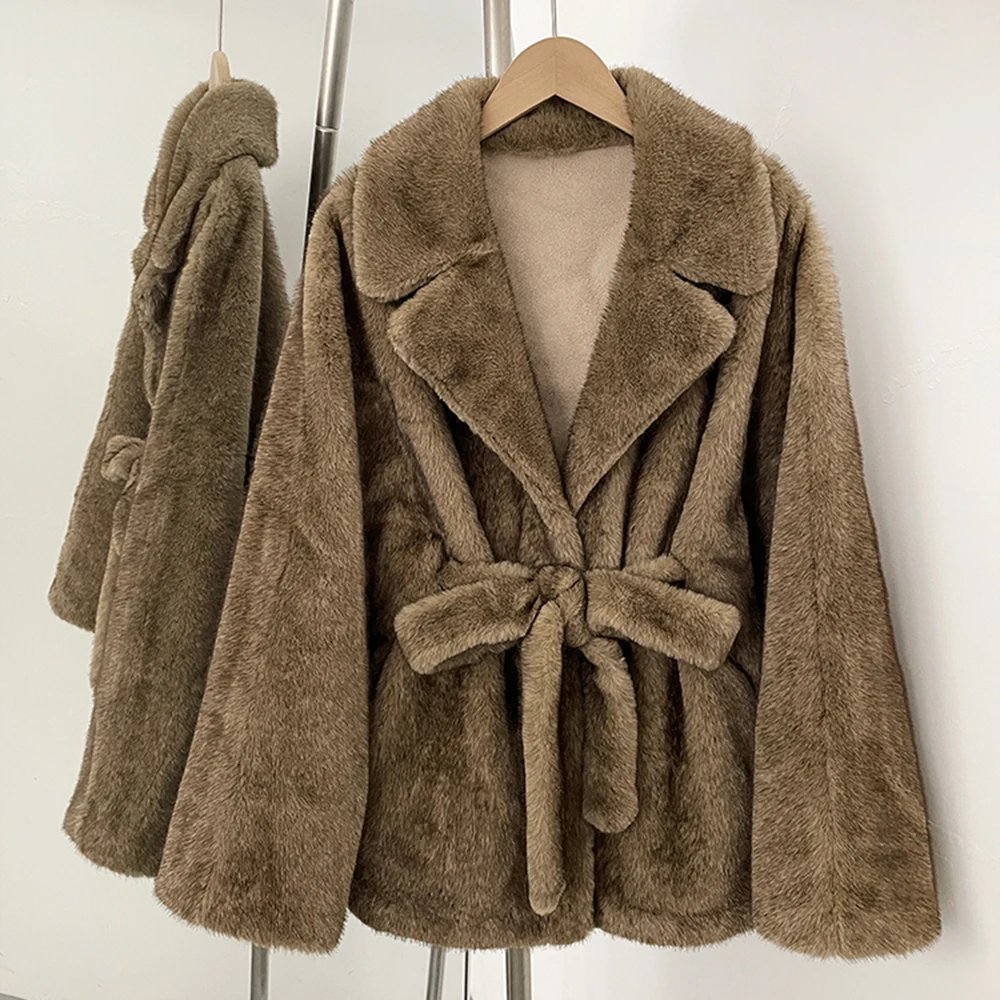

OFTBUY Куртка из искусственного меха, экологически чистая осенне-зимняя куртка с длинным рукавом, женская толстая теплая шуба для женщин, искусственная пушистая куртка