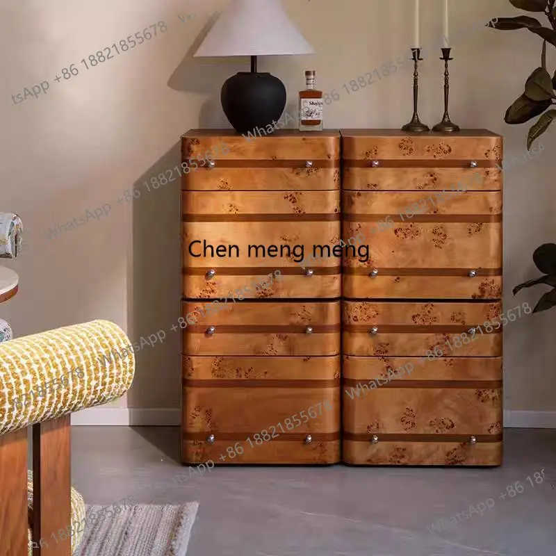 

Solid wood vintage TV cabinet bedside bedside chest of drawers living room wall storage cabinet