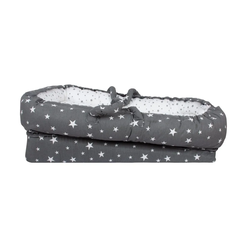 Dark Gray Color Star Pattern Mother So Baby Reflux Bed