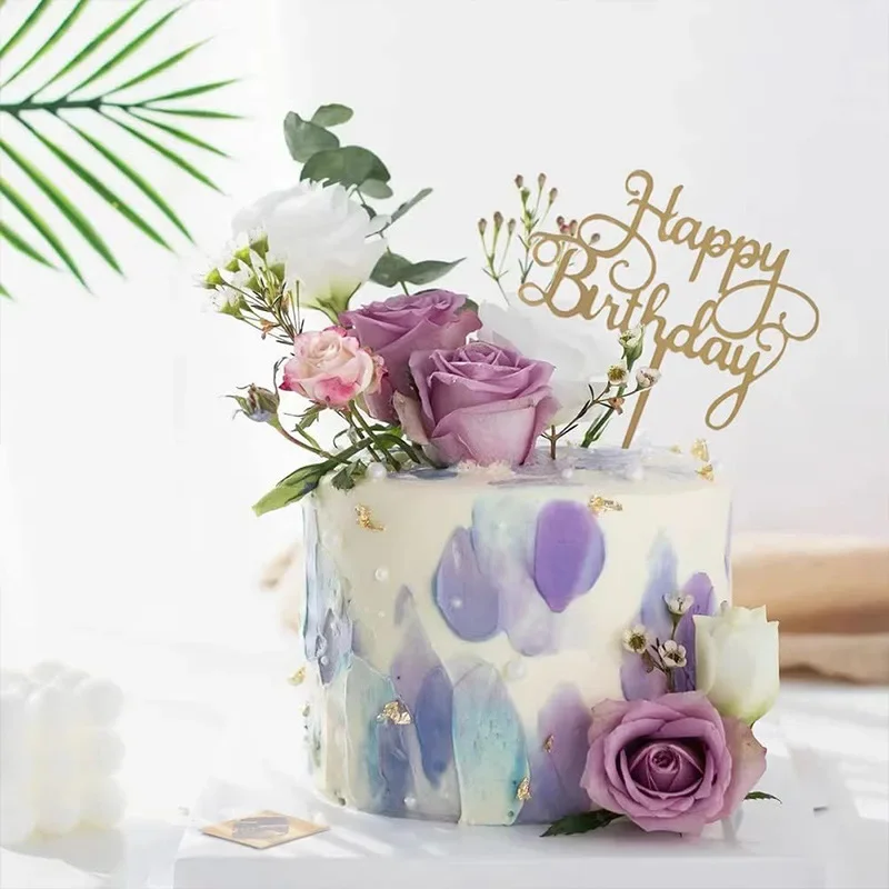 10 Stück Silber Gold Acryl Happy Birthday Cake Topper Baby Shower Party Dekorationen Cupcake Topper Jubiläumsfeier – Detail 10