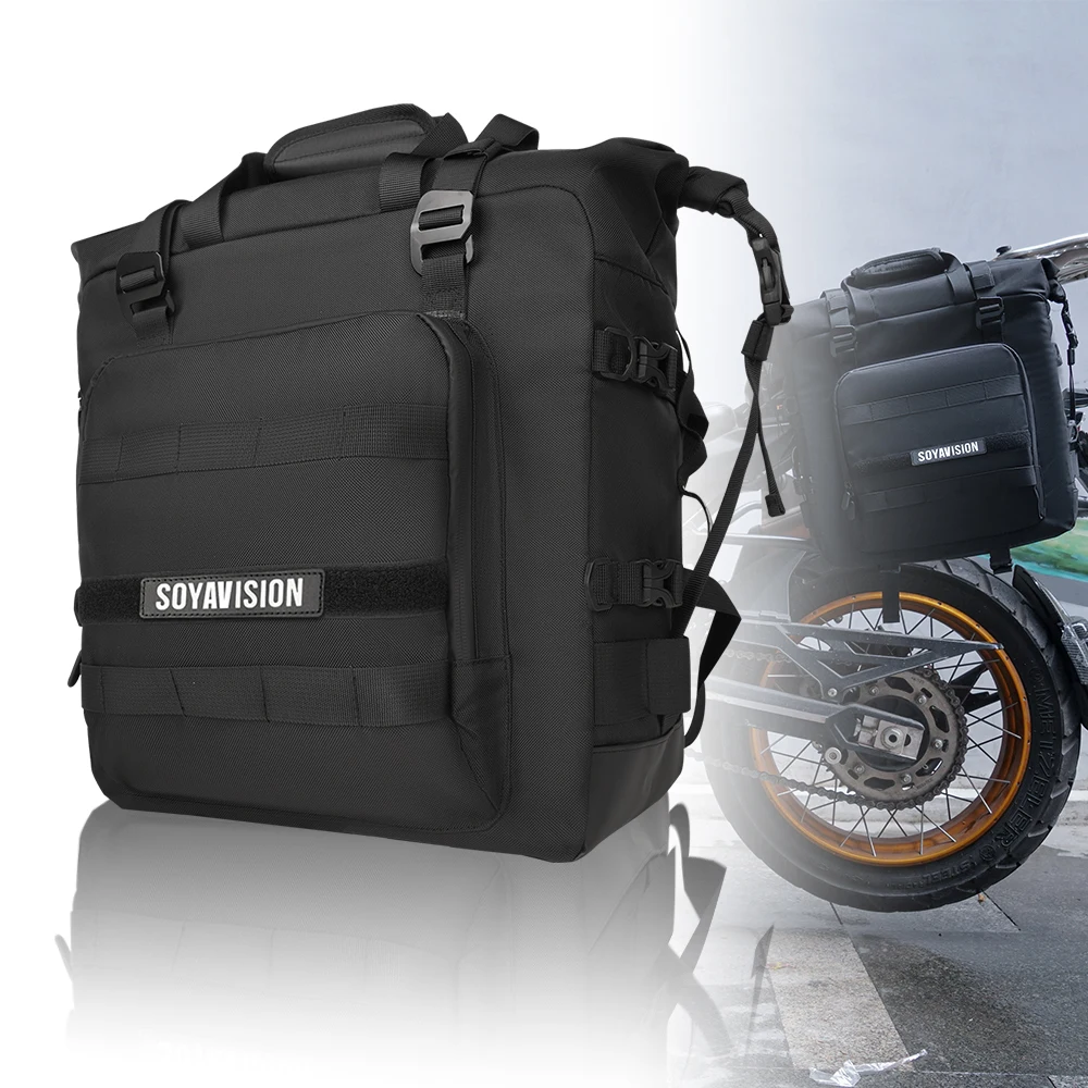 Motorcycle Saddlebags Waterproof 20L  Accessories Frame Crash Bars Bag SaddleBag Universal For BMW R1200GS ADV KAWASAKI YAMAHA