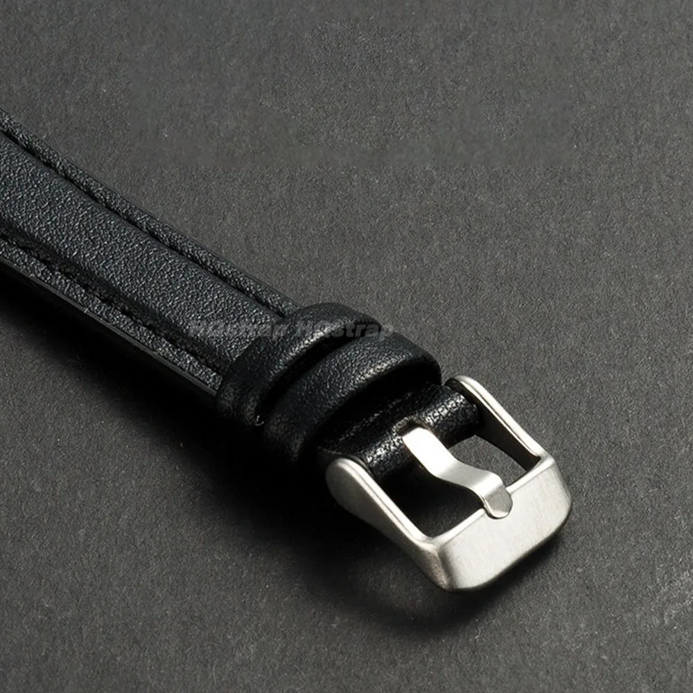 Soft Leather Watch strap 10/12mm 14mm 16mm Ultra-thin Watchband Quick Release Silicone wristband Universal Replacement Bracelet