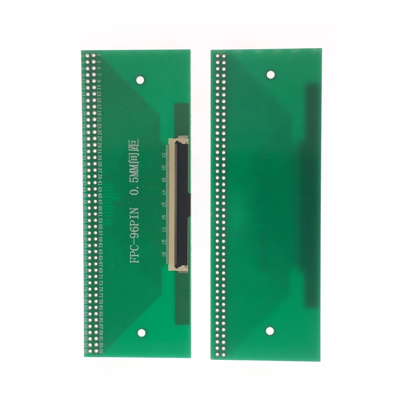 1Pcs FPC/FFC Adapter 0.5MM to 2.54MM Ln-line 96PIN Pitch LCD Base Test Board FR-4 Fiberglass