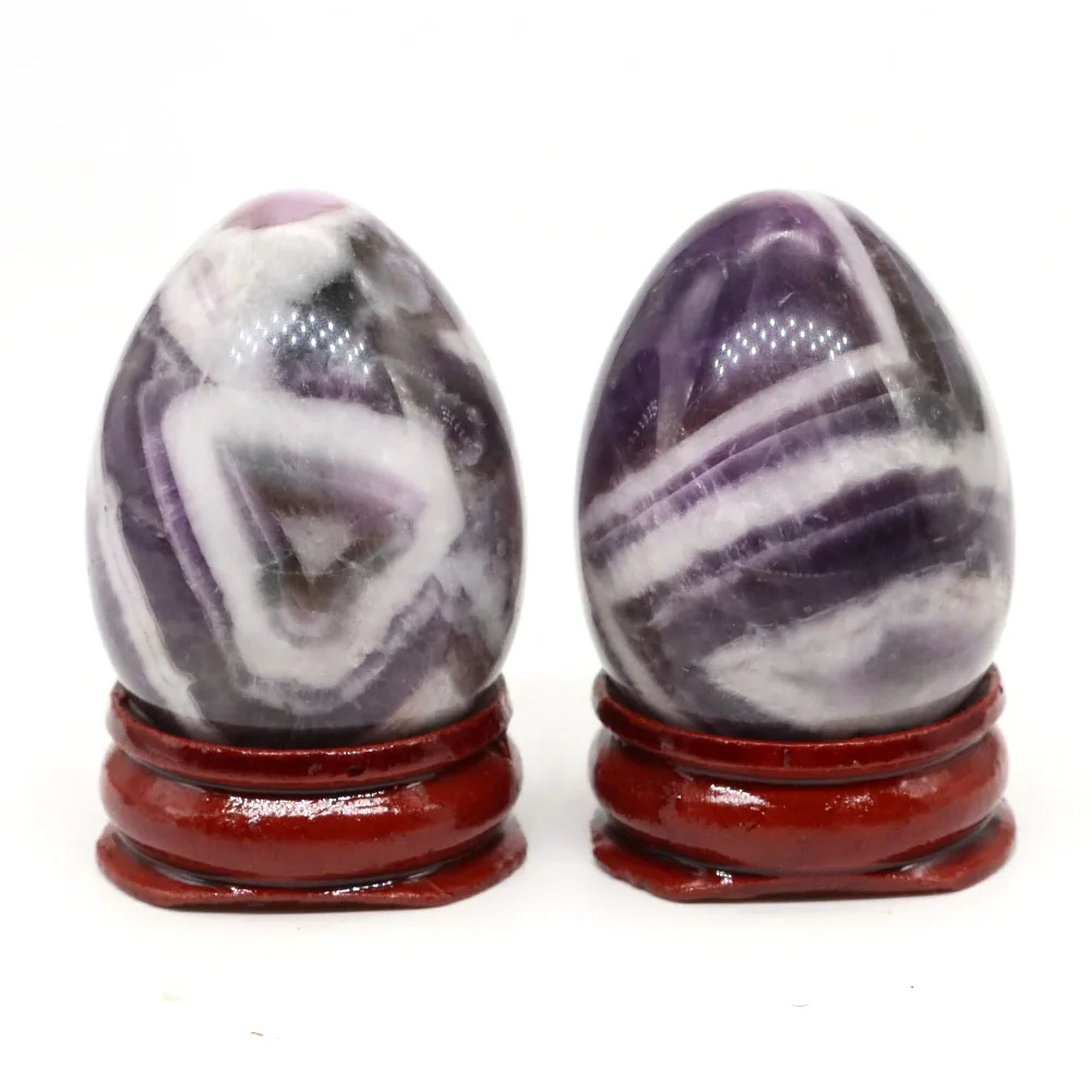 Natural Crystal Amethyst Yoni Egg Stone Chakra Yoga Gems Quartz Mineral Specimen Home Decor Reiki Healing Ornament Easter Gift