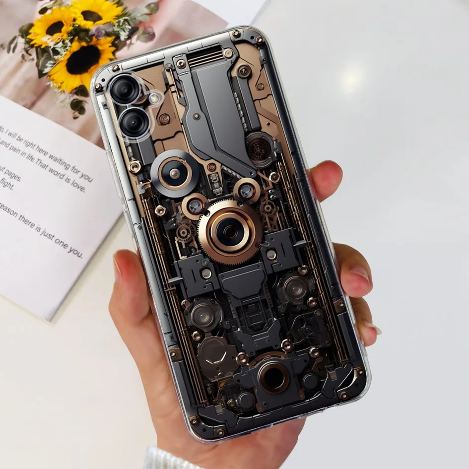 حافظة سيليكون لينة لسامسونج غالاكسي a04 ، تصميم زهرة الموضة ، فوندا m04 f04