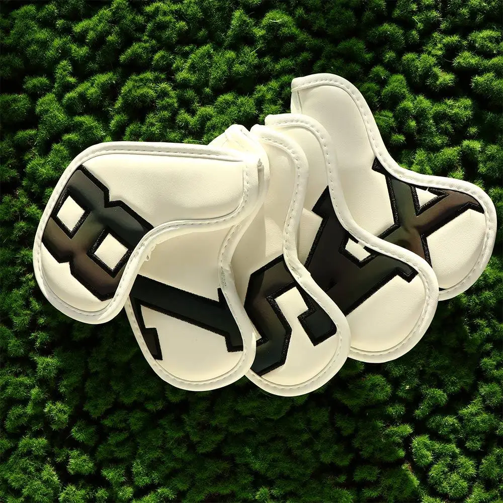 Accessories High-end 4-9 ASPX Men and Women PU Leather Golf Wedge Cover Golf Iron Covers Golf Club Head Covers Protective Cover