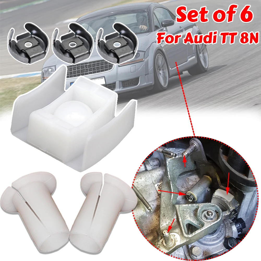 For Audi TT 8N 1999 1999- 2006 Gear Selector Wiring Lock Washer Shift Relay Lever Slide Bushing Kit Sliding Shoe Bearing Socket