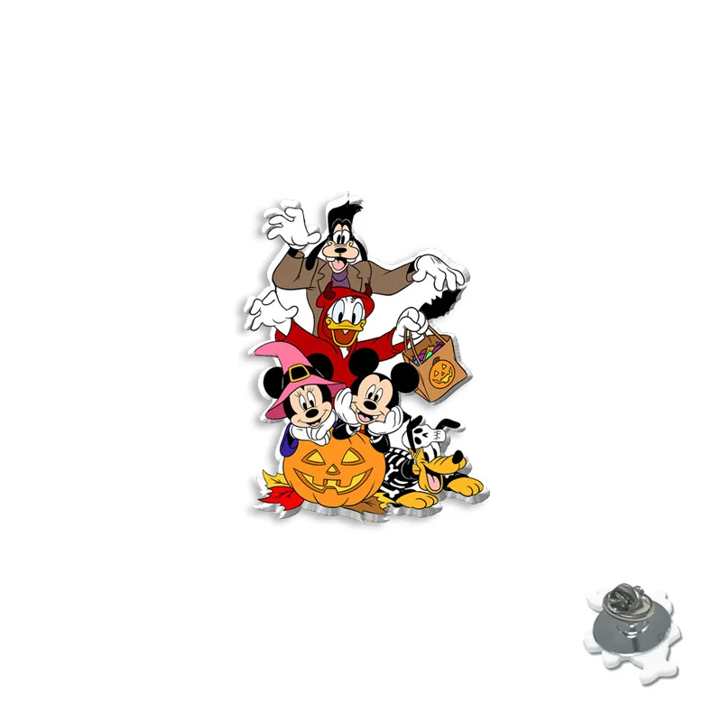 Disney Halloween Serie Broche Mickey Mouse Minnie Anime Figuur Diy Badge Decoratie Kleding Emaille Spelden Jongens Meisjes Sieraden Cadeau