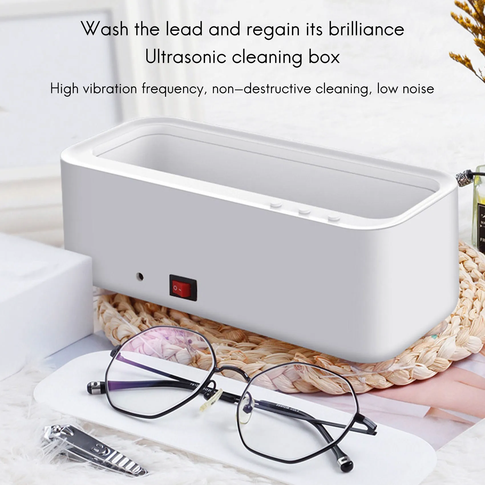 Ultrasonic Cleaning Machine 45000Hz High Frequency Vibration Wash Cleaner Washing Jewelry Glasses Watch Washing Ring