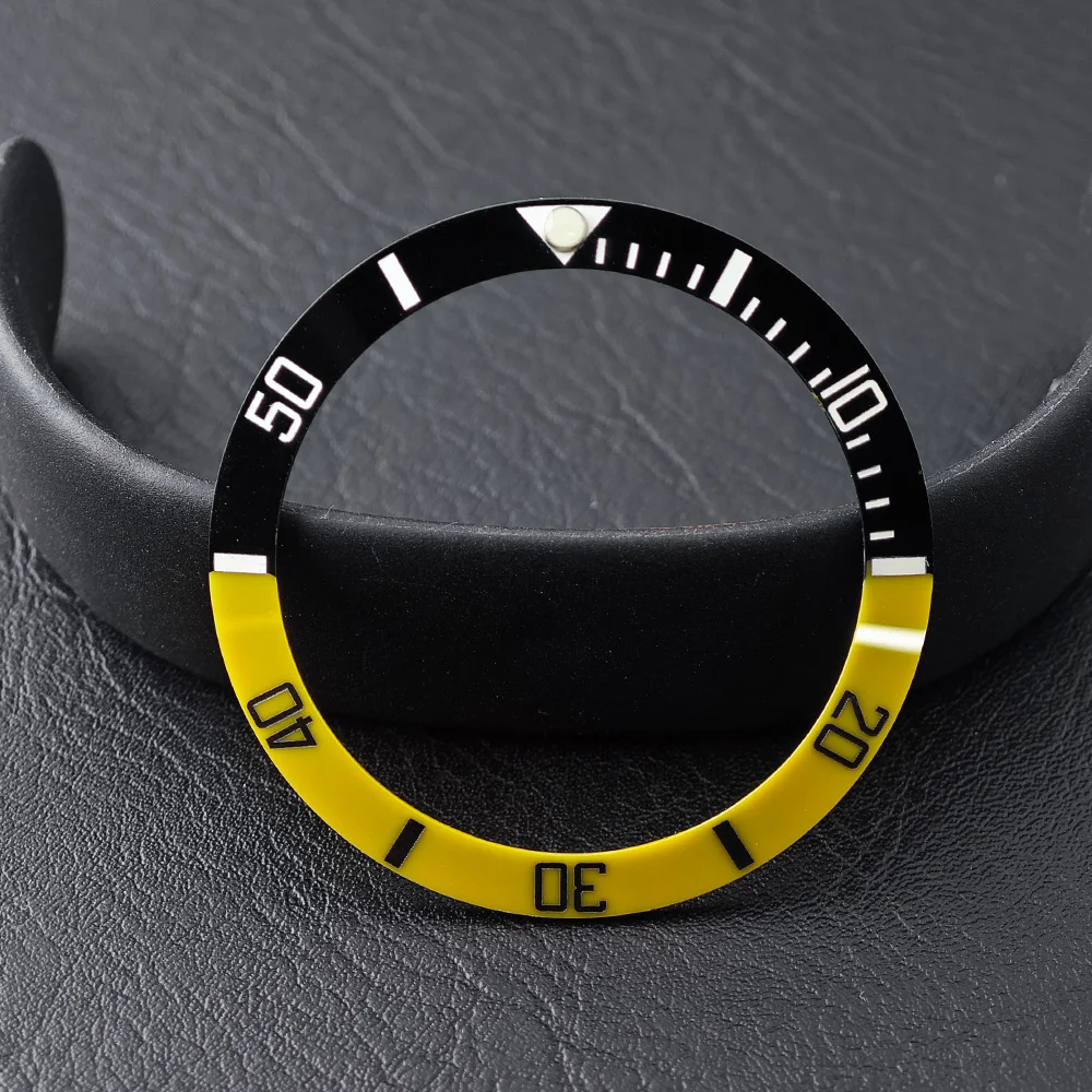38mm * 30,6mm Geneigter Keramik-Lünetteneinsatz für Herrenuhren Ersatz-Lünette mit Kohlefaser-Textur Uhren-Lünetteneinsatz – Detail 13