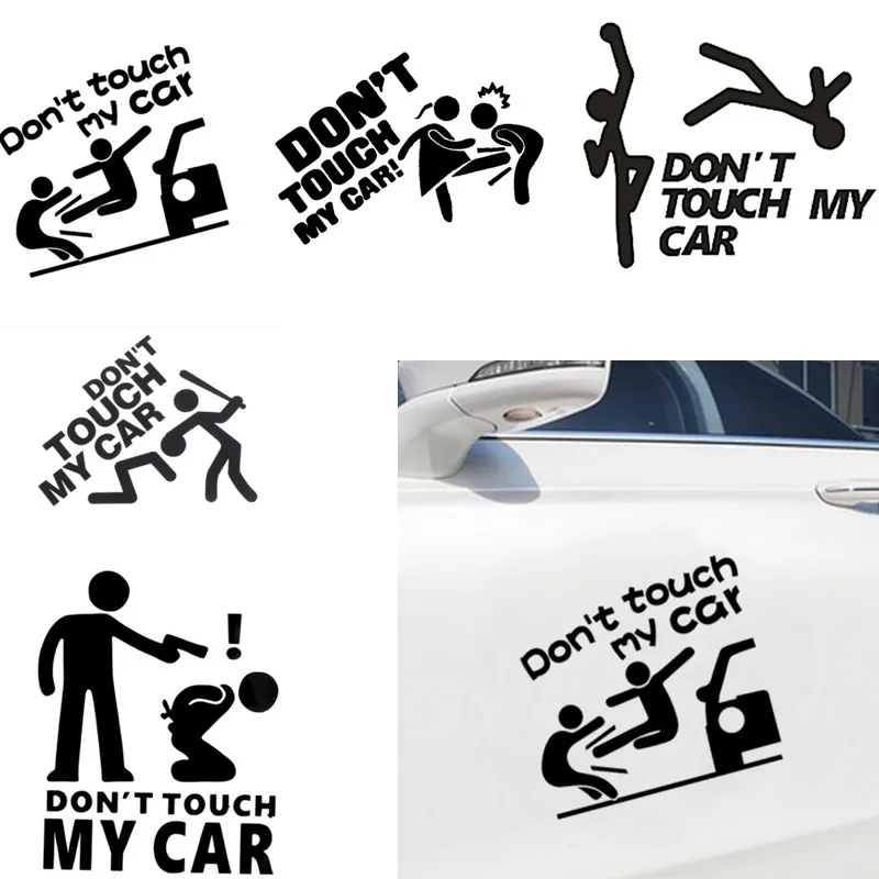 

2Pcs Don't Touch My Car Funny Sticker for Car Vinyl Decal Window Truck Car Bumper Sticker Motorcycle