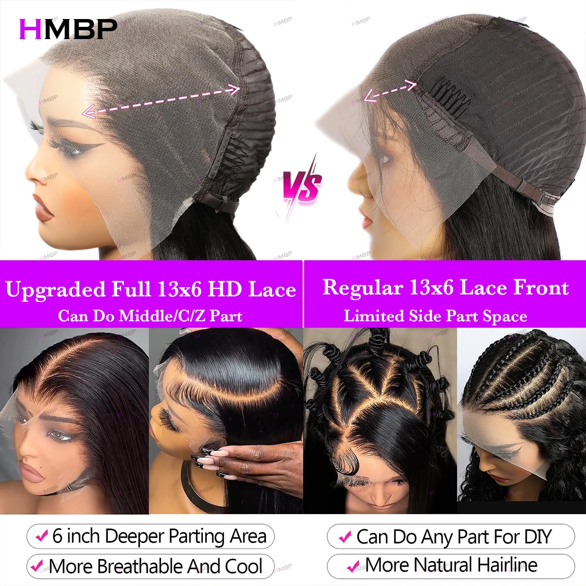 حقيقي HD شعر مستعار دانتيل شعر بشري خام تسليط الضوء على ترقية 13x6 HD الدانتيل كامل الباروكات الأمامية شعر الإنسان العظام مستقيم 13x4 Skinlike HD الدانتيل #6