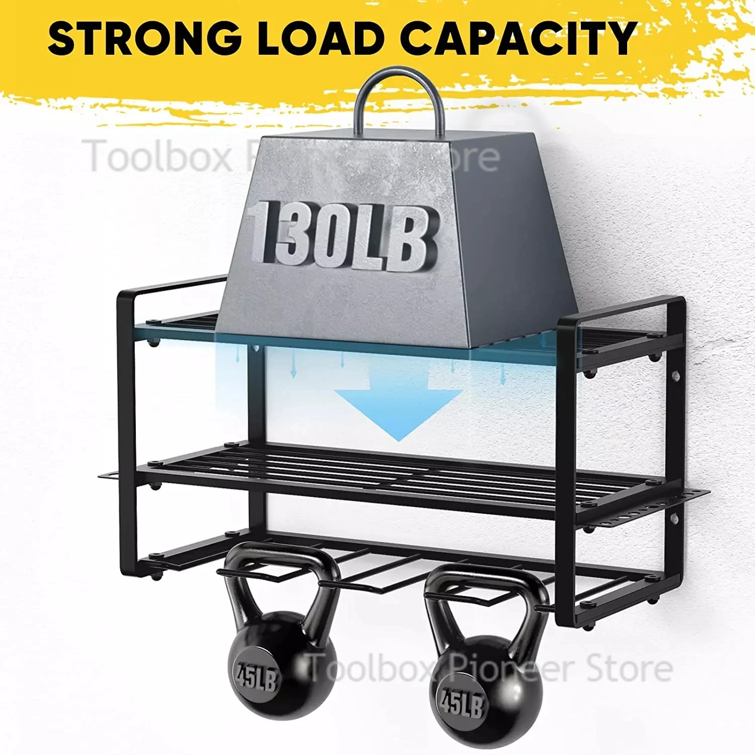 Power Tool Rack Electric Drill Holder Wall Mount Organizer Wrench Tool Workshop Screwdriver Power Storage Shelf Accessories