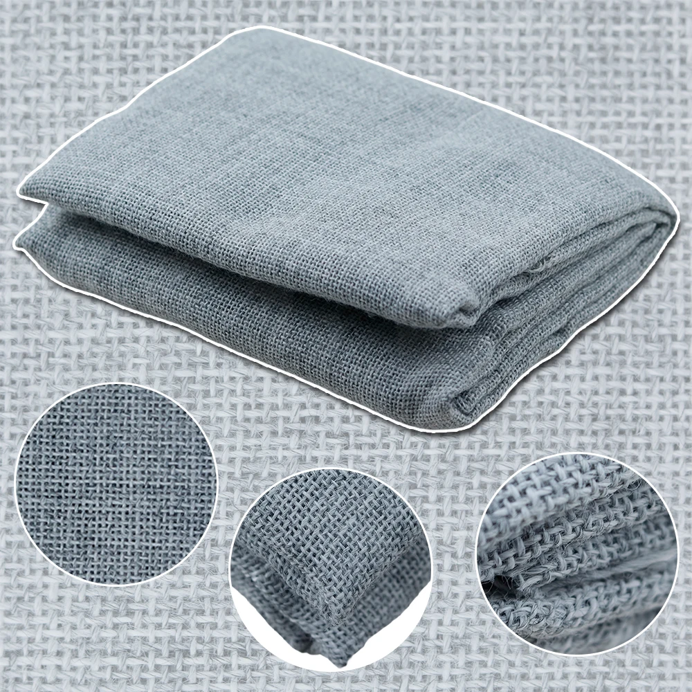 رمادي أبيض خط القماش تلمم القماش دعم النسيج DIY بها بنفسك السجاد ملحق الخياطة لكمة فو نسيج الكتان ل تلمم بندقية #5