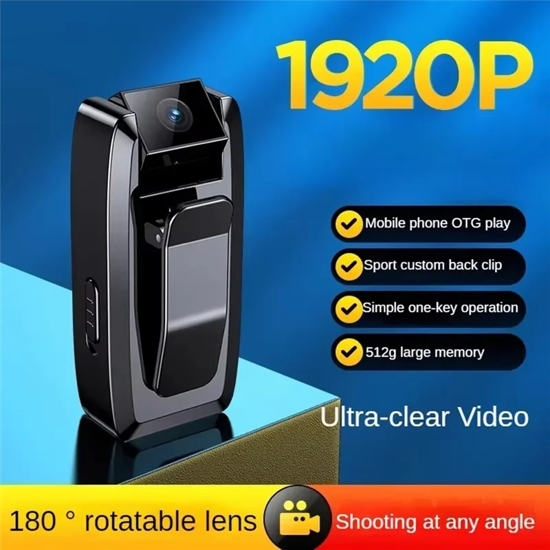 

A33T-HD 1920P Body Mini Camera Portable Small Digital Video Recorder Police Bodycam Miniature Camcorder Action Camera