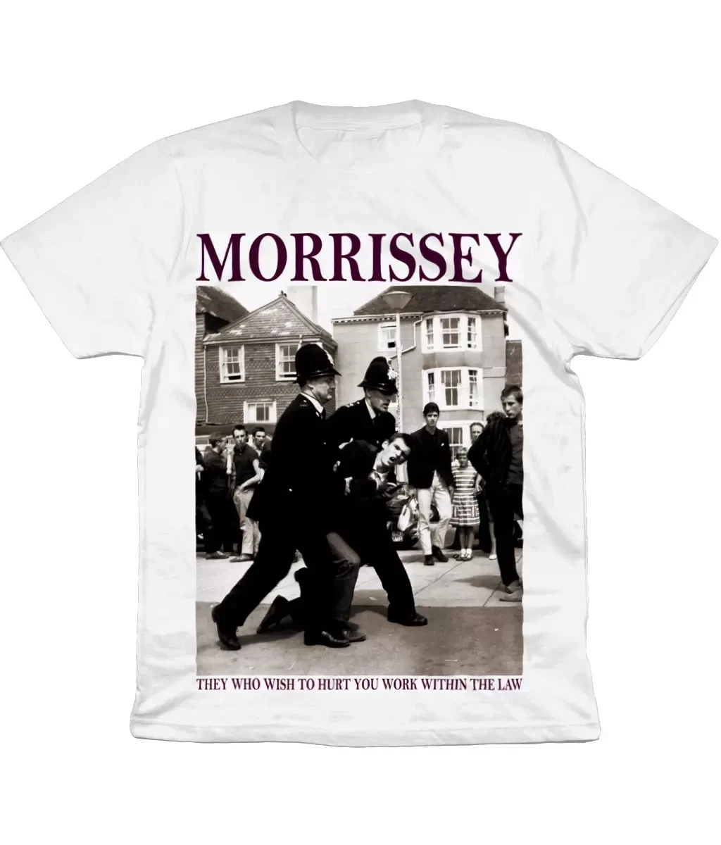 MORRISSEY - '...Crashing Bores' - Organic T Shirt - The Smiths TN0134   Pure cotton high-quality top harajuku t shirt men