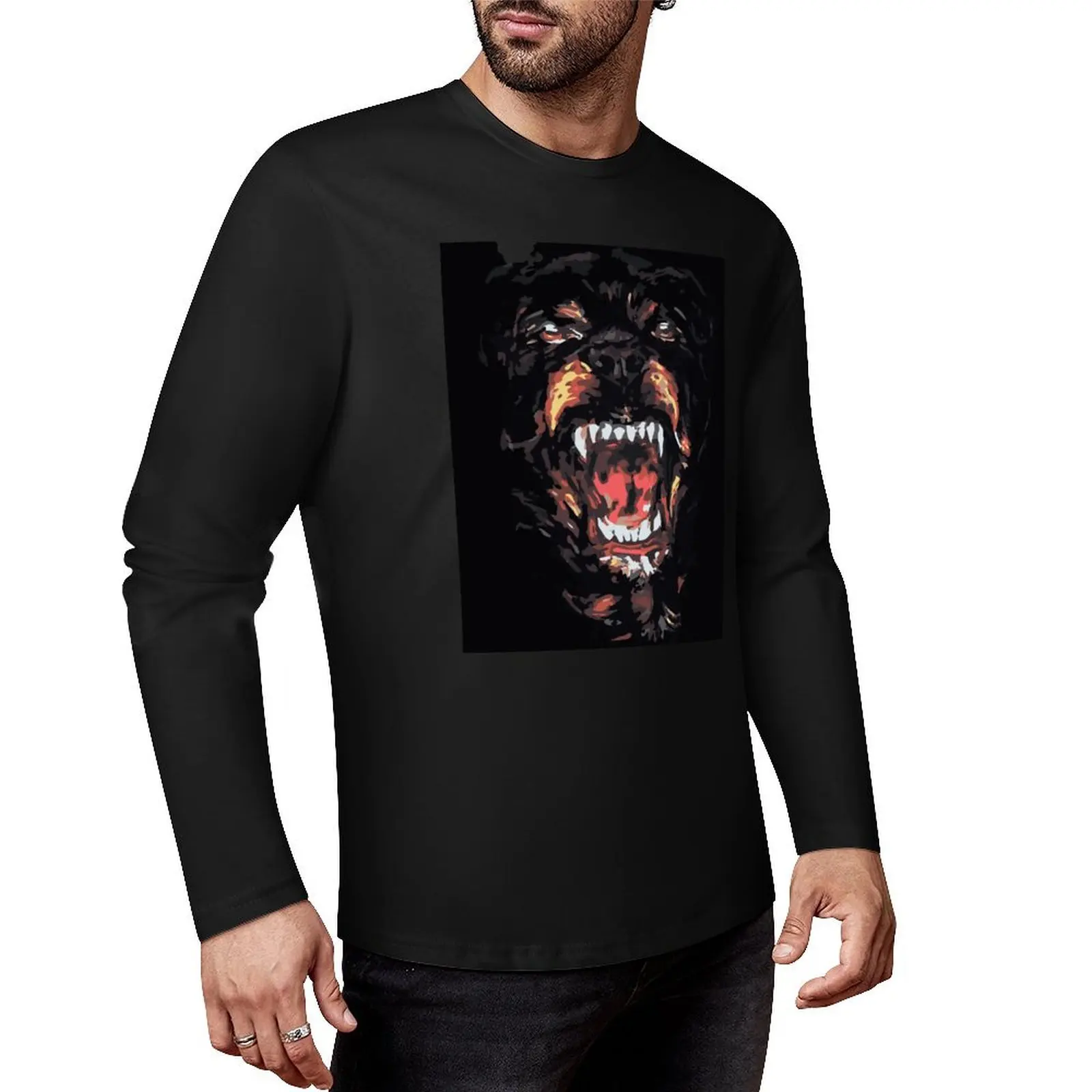 

Rottweiler Long T-Shirt korean fashion plus size tops custom t shirt mens workout shirts