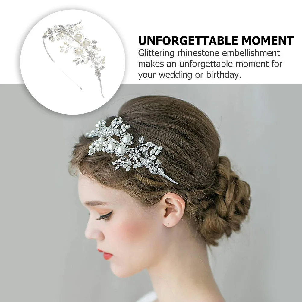 

Bride Hairband Hair Hair Bands Accessories Women Pearl Pearl Bridal Headpiece Headbands Bridal Headpiece Tiara Crown
