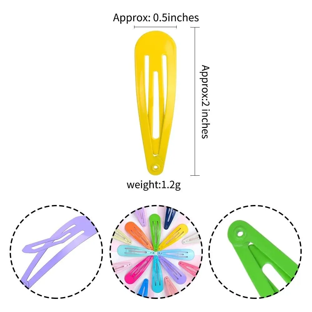 BABY BOWS 50Pca لطيف الفتيات المفاجئة مقاطع الشعر للأطفال بلون الأساسية إكسسوارات الشعر وصفات الإناث BB دبابيس الشعر كله